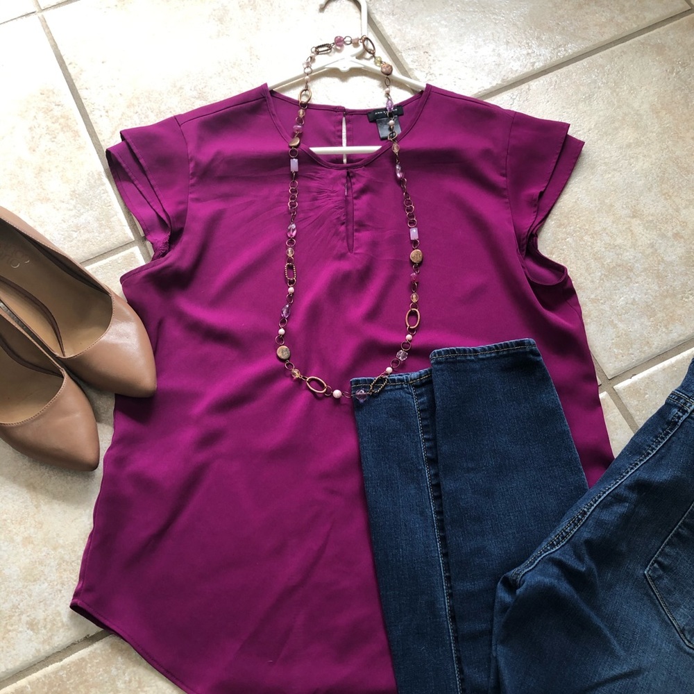 Anne Taylor Keyhole Blouse